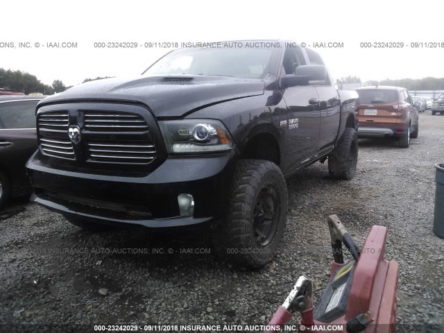 1C6RR7MT5HS572747 - 2017 RAM 1500 SPORT BLACK photo 2