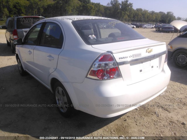 KL1TD5DE4AB125987 - 2010 CHEVROLET AVEO LS/LT WHITE photo 3