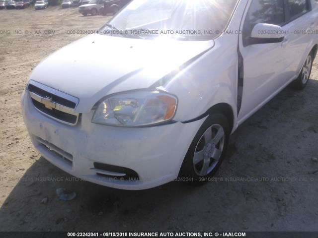 KL1TD5DE4AB125987 - 2010 CHEVROLET AVEO LS/LT WHITE photo 6