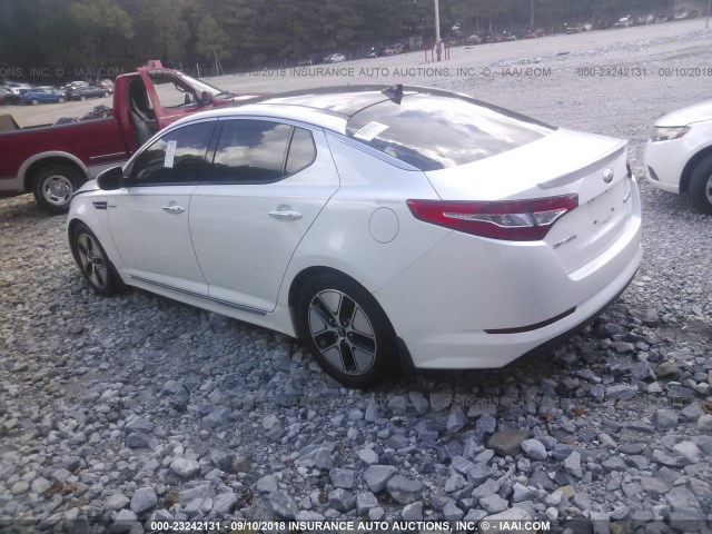 KNAGM4AD2D5038184 - 2013 KIA OPTIMA HYBRID WHITE photo 3