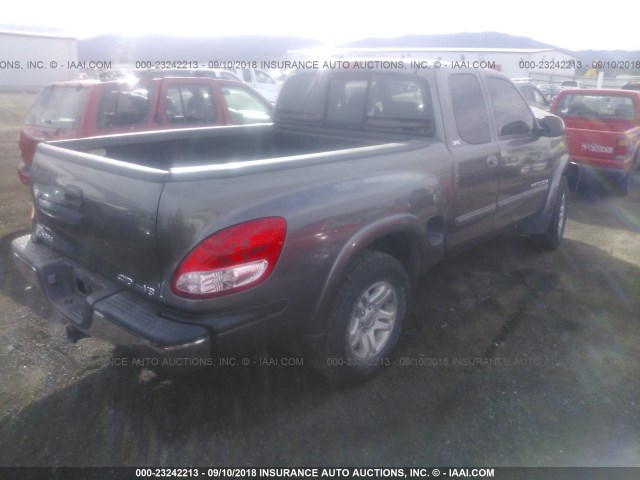 5TBBT44145S456963 - 2005 TOYOTA TUNDRA ACCESS CAB SR5 GRAY photo 4