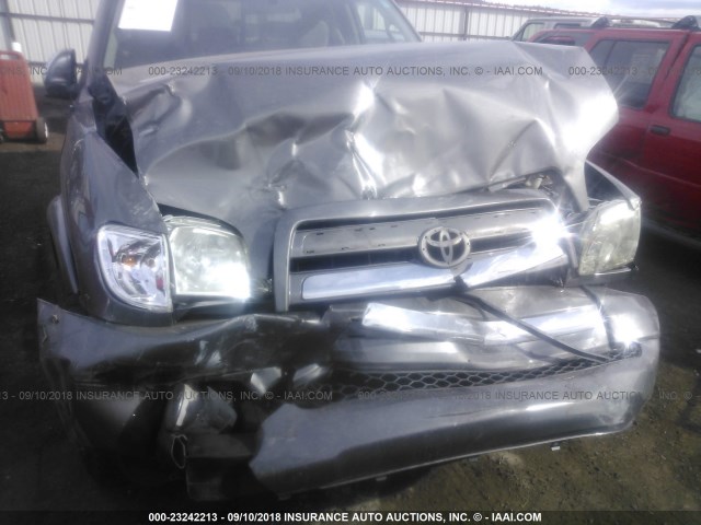 5TBBT44145S456963 - 2005 TOYOTA TUNDRA ACCESS CAB SR5 GRAY photo 6