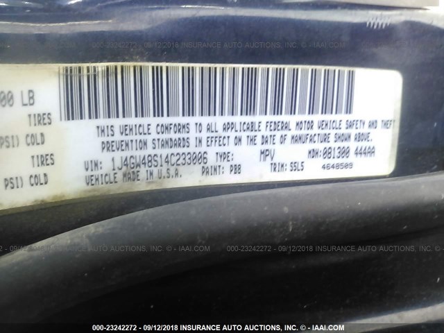 1J4GW48S14C233006 - 2004 JEEP GRAND CHEROKEE LAREDO/COLUMBIA/FREEDOM 蓝色 照片 9