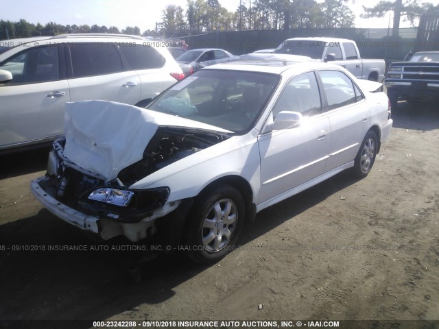 1HGCG56671A096708 - 2001 HONDA ACCORD EX WHITE photo 2