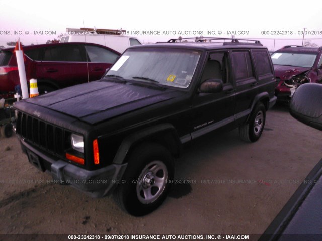 1J4FF48S21L500371 - 2001 JEEP CHEROKEE SPORT BLACK photo 2