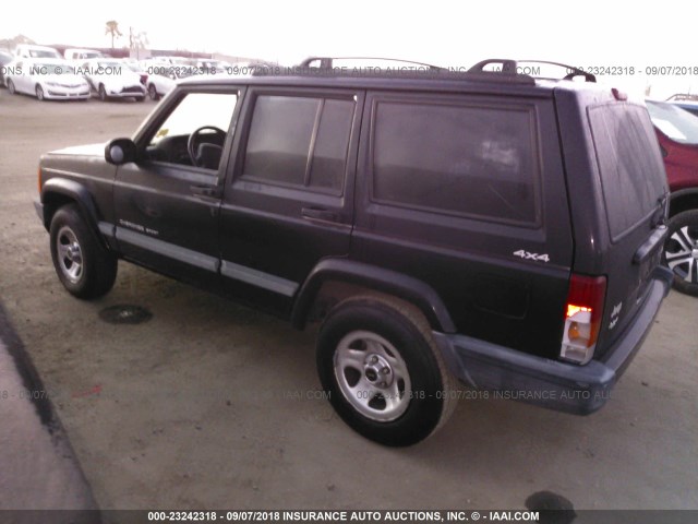 1J4FF48S21L500371 - 2001 JEEP CHEROKEE SPORT BLACK photo 3