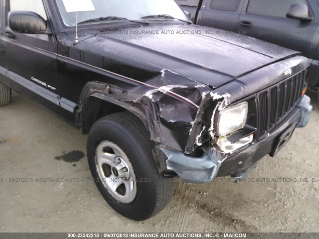 1J4FF48S21L500371 - 2001 JEEP CHEROKEE SPORT BLACK photo 6