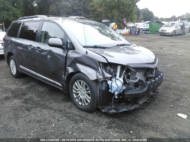 5TDYK3DC9ES510175 - 2014 TOYOTA SIENNA XLE/LIMITED GRAY photo 1