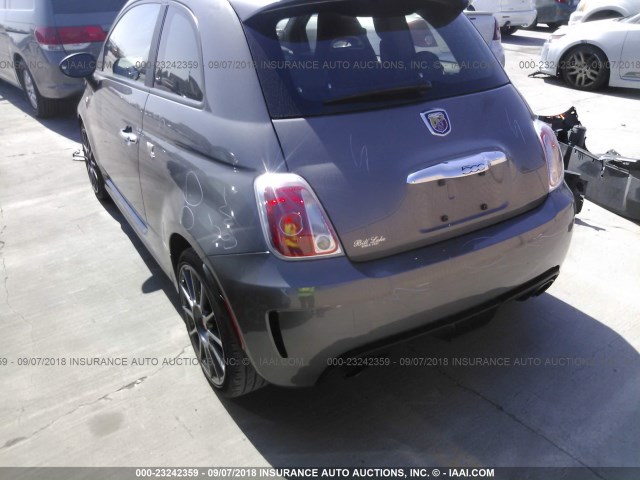 3C3CFFFH1DT749057 - 2013 FIAT 500 ABARTH GRAY photo 3