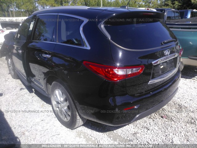 5N1AL0MN5DC334607 - 2013 INFINITI JX35 BLACK photo 3