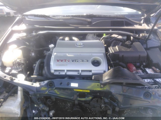 4T1CA30P54U039301 - 2004 TOYOTA CAMRY SOLARA SE/SLE BLUE photo 10