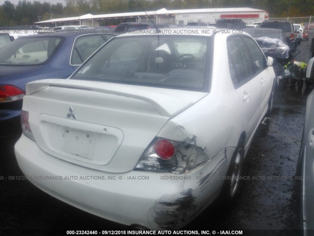 JA3AJ86E66U010518 - 2006 MITSUBISHI LANCER OZ RALLY WHITE photo 4