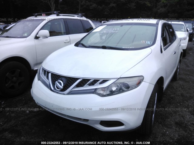 JN8AZ1MW1BW161900 - 2011 NISSAN MURANO S/SL/LE WHITE photo 6