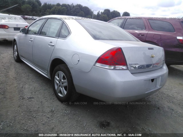 2G1WA5EK2A1160197 - 2010 CHEVROLET IMPALA LS SILVER photo 3