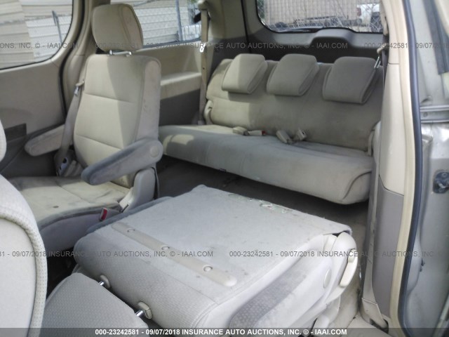 5N1BV28U97N121423 - 2007 NISSAN QUEST S/SE/SL GOLD photo 8