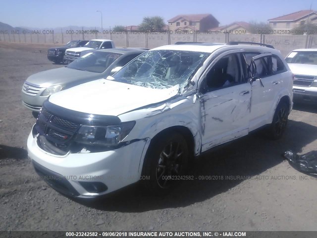 3C4PDCEG5HT606242 - 2017 DODGE JOURNEY GT WHITE photo 2