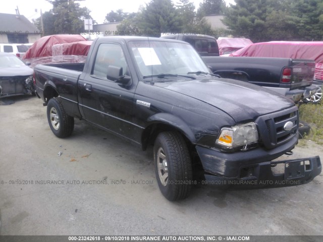 1FTYR11U36PA17150 - 2006 FORD RANGER BLACK photo 1