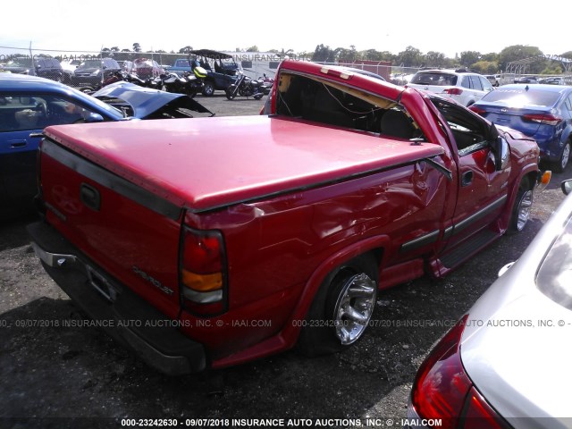 1GCEC14T8XZ121016 - 1999 CHEVROLET SILVERADO C1500 RED photo 4