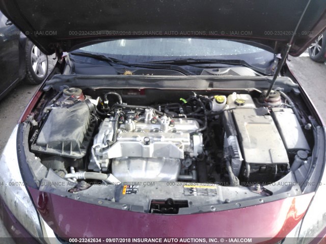 1G11C5SL1FF176991 - 2015 CHEVROLET MALIBU 1LT მუქწითელი ფოტო 10