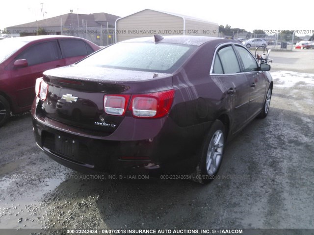 1G11C5SL1FF176991 - 2015 CHEVROLET MALIBU 1LT მუქწითელი ფოტო 4