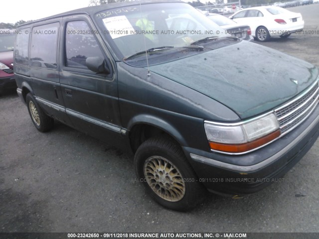 2P4GH453XPR312226 - 1993 PLYMOUTH VOYAGER SE GREEN photo 1