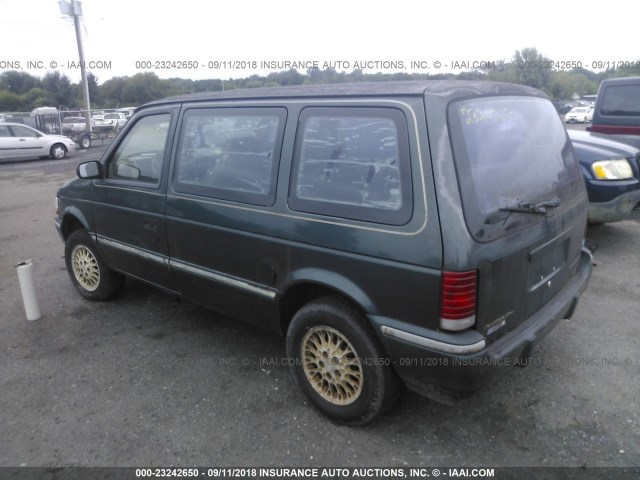 2P4GH453XPR312226 - 1993 PLYMOUTH VOYAGER SE GREEN photo 3