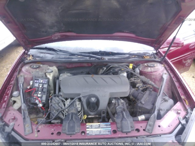 2G2WP552461125517 - 2006 PONTIAC GRAND PRIX BURGUNDY photo 10