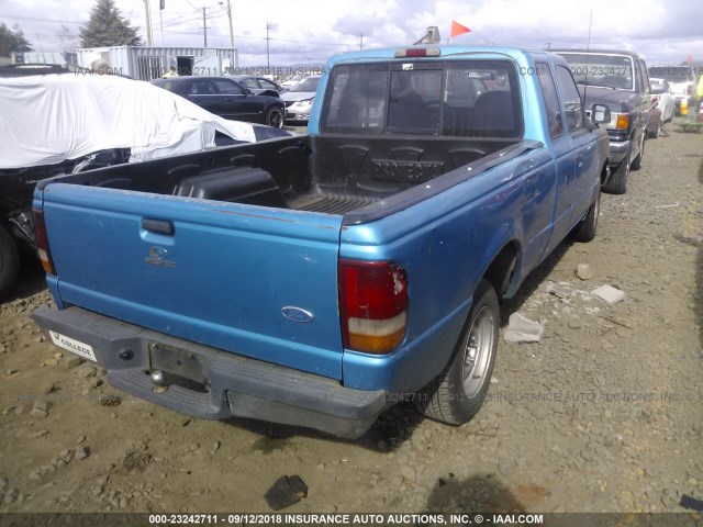 1FTCR14A2RPB24691 - 1994 FORD RANGER SUPER CAB BLUE photo 4