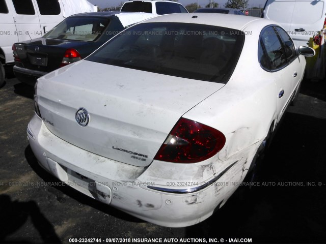 2G4WE567251292870 - 2005 BUICK LACROSSE CXS WHITE photo 4