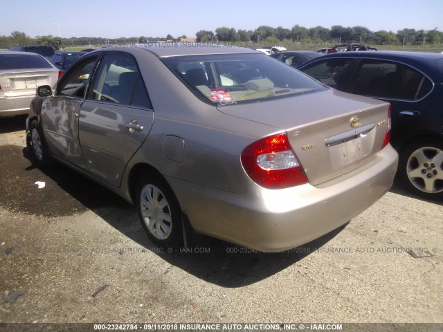 4T1BE32K12U520306 - 2002 TOYOTA CAMRY LE/XLE/SE Алтын фото 3