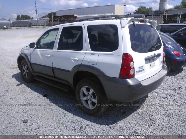 4F2YZ06155KM59660 - 2005 MAZDA TRIBUTE S WHITE photo 3