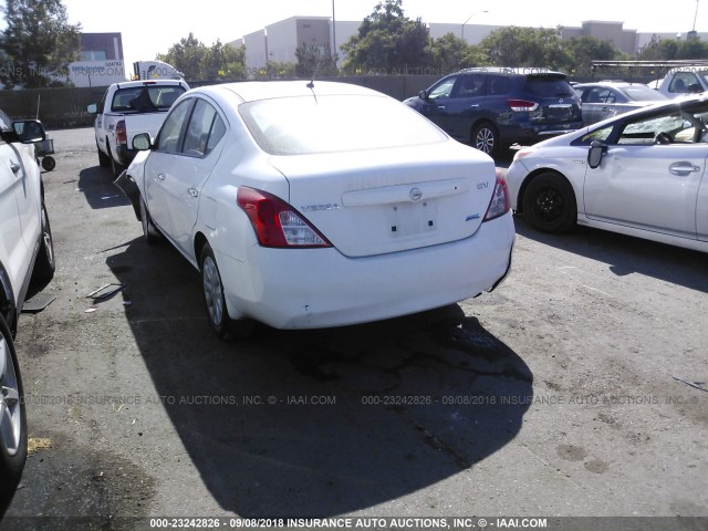 3N1CN7AP2CL935615 - 2012 NISSAN VERSA S/SV/SL WHITE photo 3