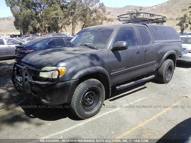 5TBRT341X3S335747 - 2003 TOYOTA TUNDRA ACCESS CAB SR5 BLACK photo 2