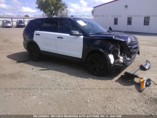 1FM5K8AR6EGB38244 - 2014 FORD EXPLORER POLICE INTERCEPTOR BLACK photo 1