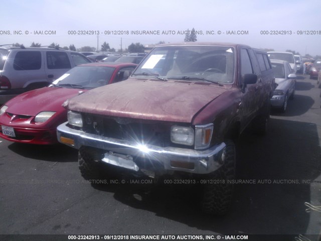 JT4VN13GXP5118110 - 1993 TOYOTA PICKUP 1/2 TON EX LONG WHLBS SR5 MAROON photo 2