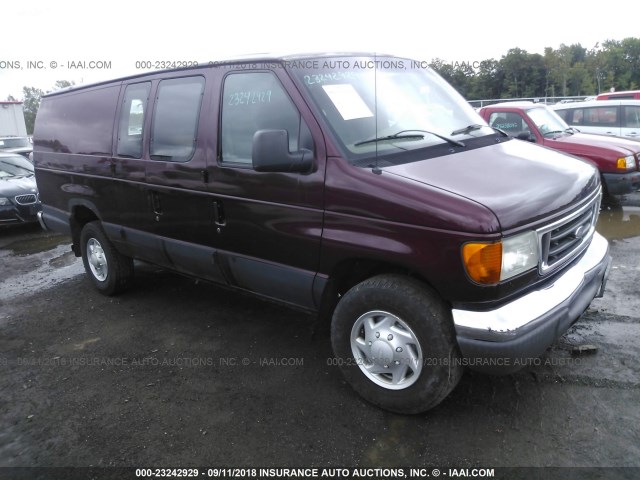 1FTSS34L56HA91799 - 2006 FORD ECONOLINE E350 SUPER DUTY VAN BURGUNDY photo 1