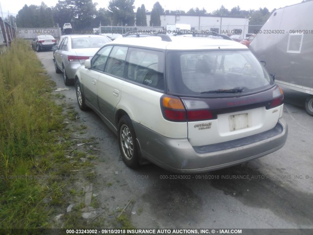 4S3BH896317666043 - 2001 SUBARU LEGACY OUTBACK H6 3.0 VDC WHITE photo 3