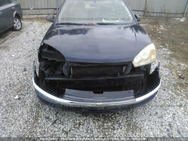 1G1ZT52875F292970 - 2005 CHEVROLET MALIBU LS BLUE photo 6