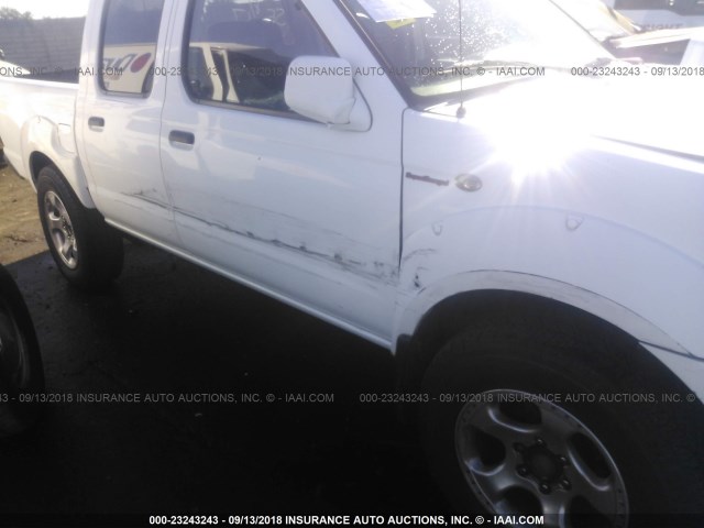 1N6MD27T11C348453 - 2001 NISSAN FRONTIER CREW CAB SC WHITE photo 6