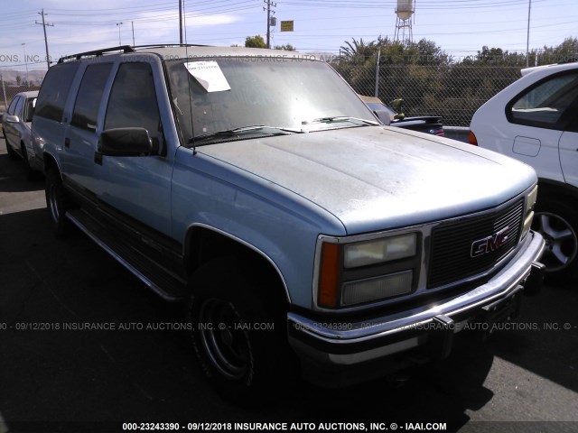 1GKFK16K3PJ727743 - 1993 GMC SUBURBAN K1500 BLUE photo 1