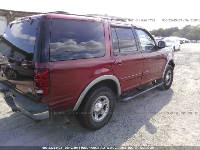 1FMPU16L02LA00491 - 2002 FORD EXPEDITION XLT RED photo 4