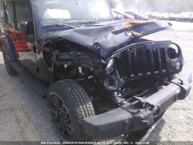 1C4BJWEG5JL811520 - 2018 JEEP WRANGLER UNLIMITE SAHARA BLACK photo 6