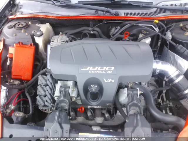 2G2WP522051275241 - 2005 PONTIAC GRAND PRIX Чорний фото 10