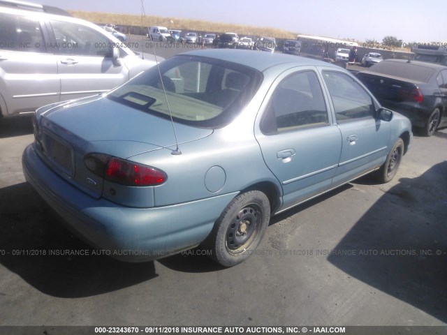 1FALP6538TK111604 - 1996 FORD CONTOUR GL/SPORT BLUE photo 4