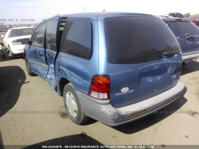 2FMZA50462BA59717 - 2002 FORD WINDSTAR LX BLUE photo 3