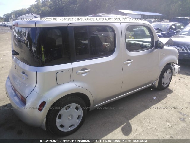 JN8AZ2KR8BT212393 - 2011 NISSAN CUBE S/SL/KROM SILVER photo 4