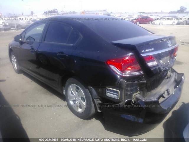 2HGFB2F52DH546823 - 2013 HONDA CIVIC LX BLACK photo 3