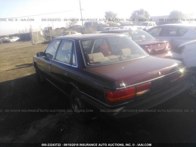 4T1SV21E3LU259185 - 1990 TOYOTA CAMRY DLX MAROON photo 3