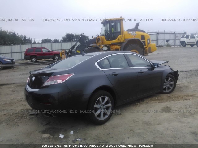 19UUA8F50EA001362 - 2014 ACURA TL TECH GRAY photo 4
