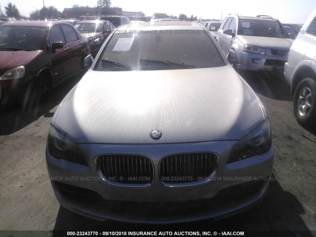 WBAKB4C54CC575459 - 2012 BMW 740 LI SILVER photo 6